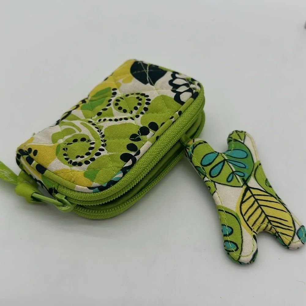 Vera Bradley Lime Green Floral Coin Purse